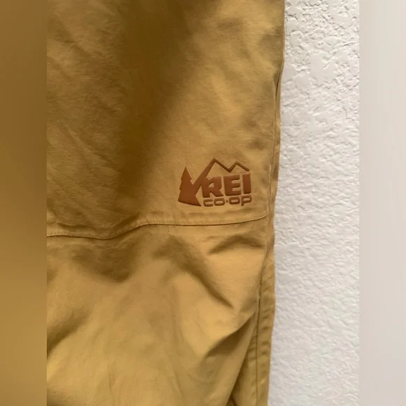 REI Co op Powderbound Insulated Bib Snow Pants Mens Tan Camel Ski Snowboard Gorp - Picture 4 of 5